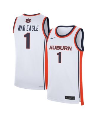 Мужская баскетбольная джерси Nike White Auburn Tigers 1 Home War Eagle Replica