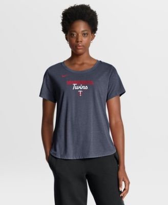 Футболка Nike Women's Heather Navy Minnesota Twins Arched Tri-Blend