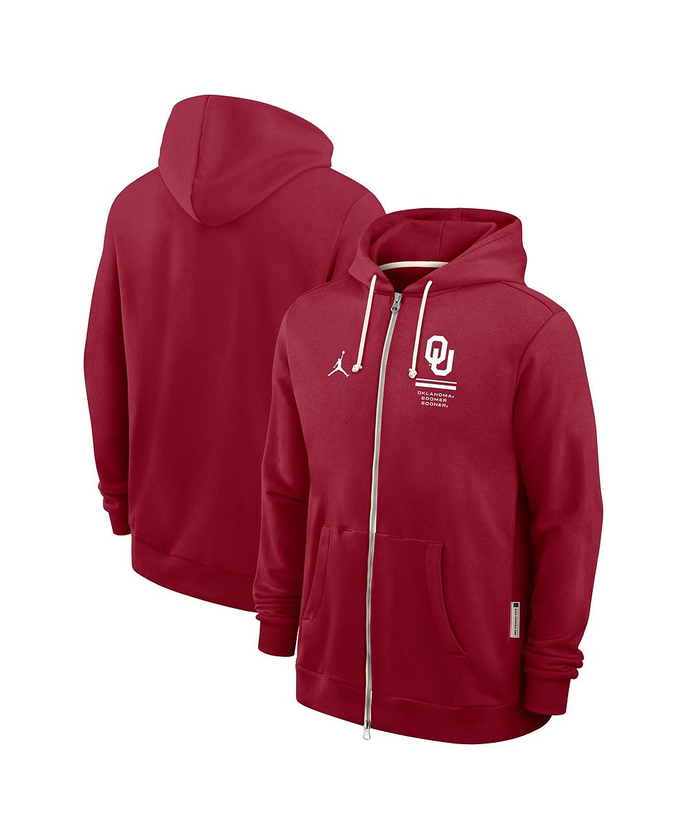 Мужское худи Jordan Crimson Oklahoma Sooners 2026 Sideline Standard Issue Dri-FIT Full-Zip