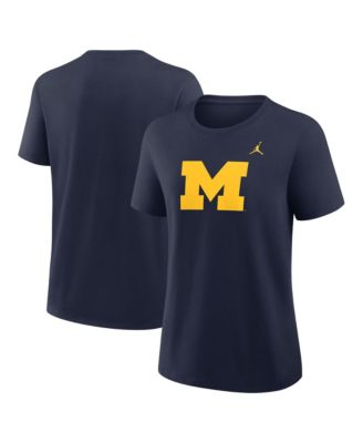 Женская футболка Jordan Navy Michigan Wolverines Primary Logo