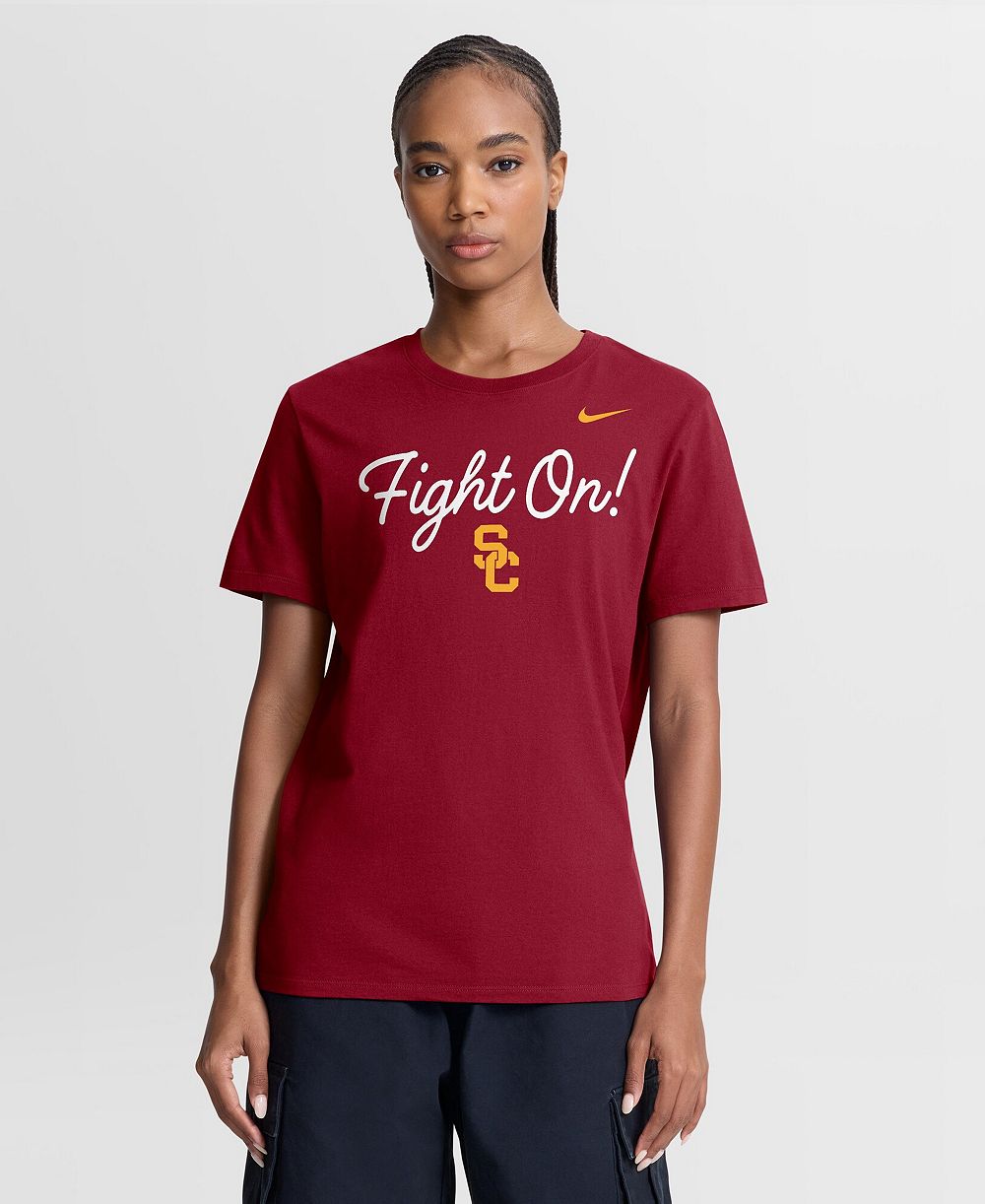 Nike Women's Cardinal USC Trojans Script Mantra Logo T-Shirt