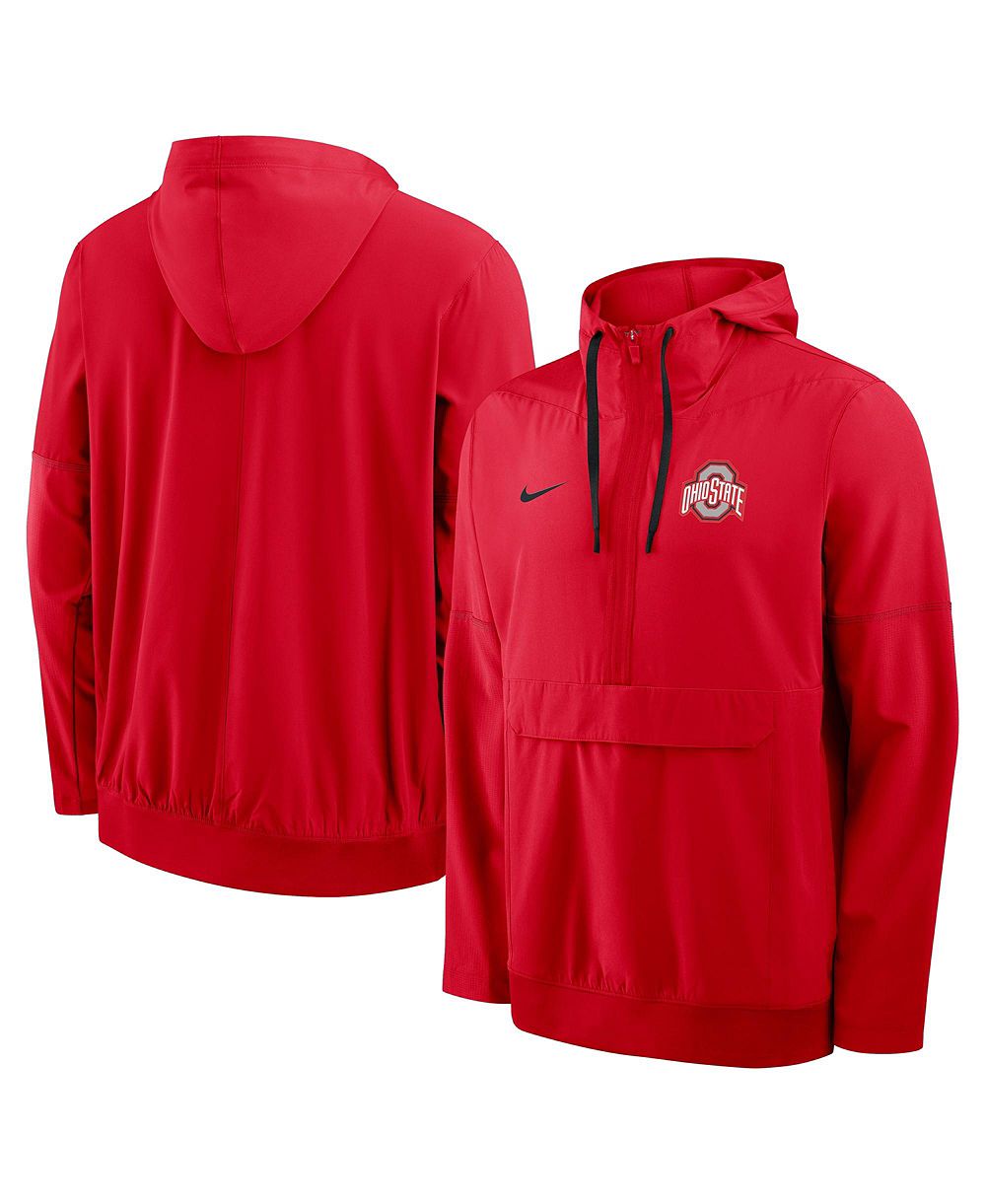 Мужская куртка Nike Ohio State Buckeyes 2026 Sideline Anorak Half-Zip Hooded