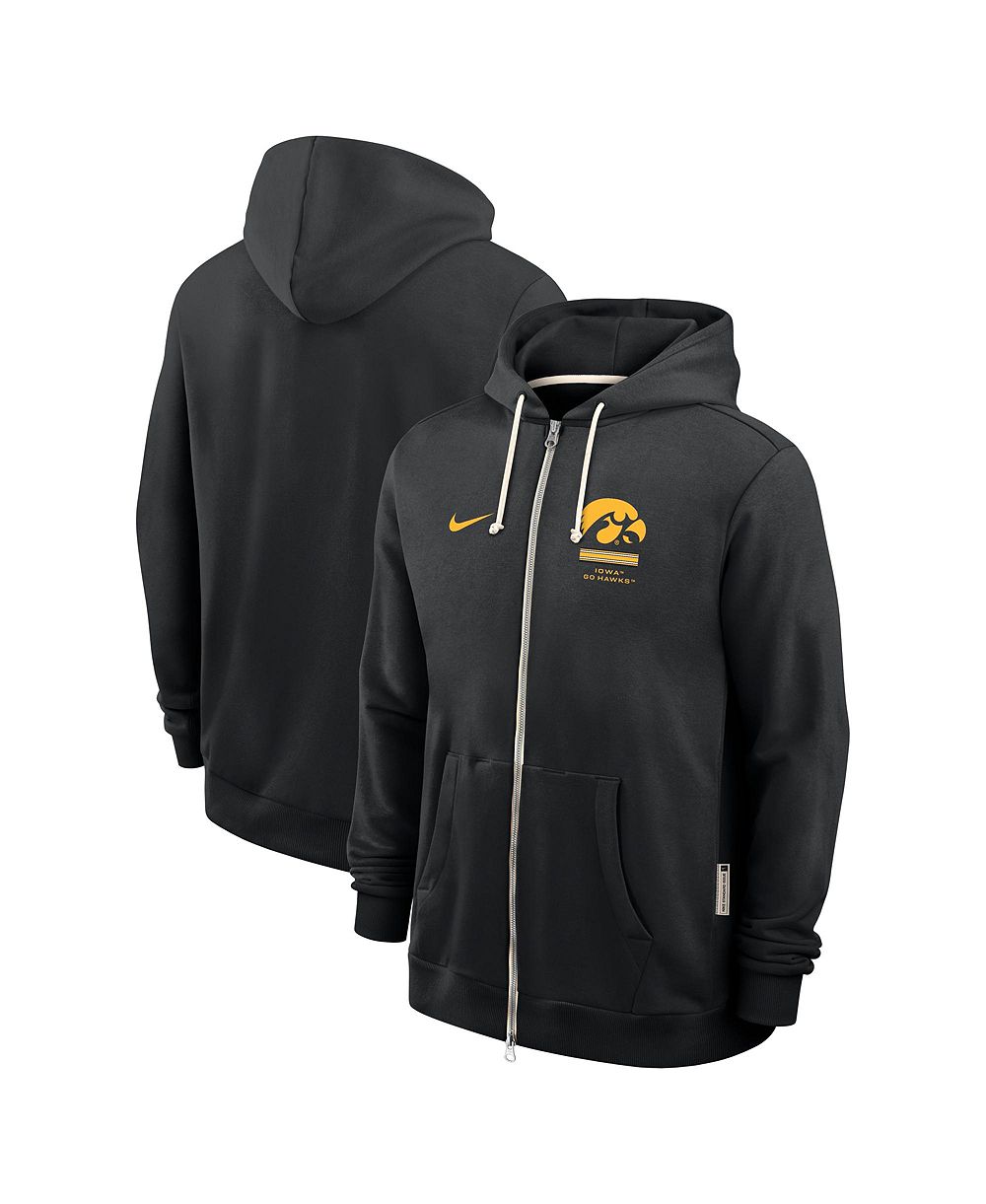 Мужское худи Nike Black Iowa Hawkeyes 2026 Sideline Standard Issue Dri-FIT Full-Zip