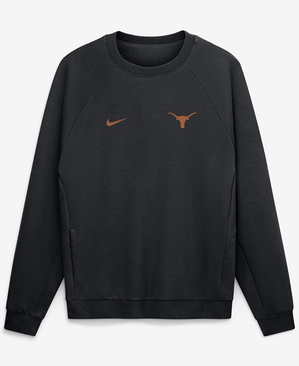 Nike Men's Black Texas Longhorns Premium Performance Raglan Dri-FIT Sweatshirt
