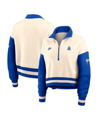 Nike Women's Duke Blue Devils Legacy Oversized Cropped Quarter-Zip Pullover Sweatshirt