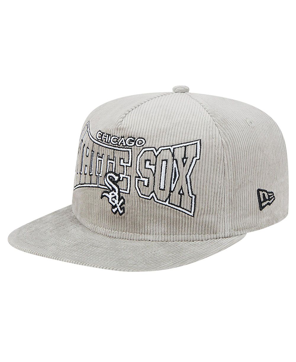 New Era Мужская кепка Chicago White Sox Corduroy Golfer Snapback, серая