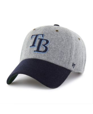 '47 Brand Men's Gray/Navy Tampa Bay Rays Golden Age Wool Clean Up Adjustable Hat