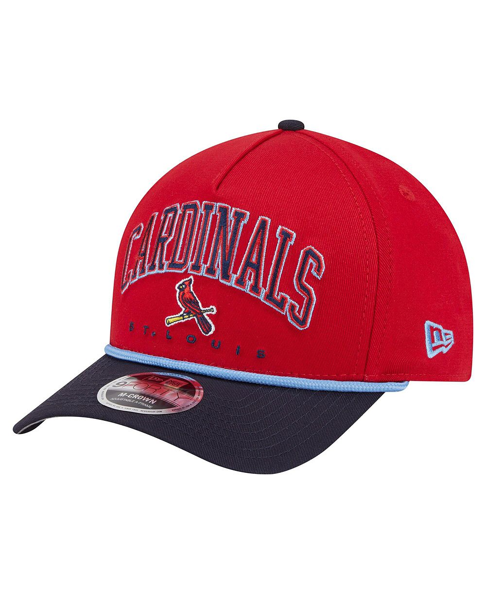New Era Men's Red/Navy St. Louis Cardinals Arch 9FORTY A-Frame M-Crown Adjustable Hat