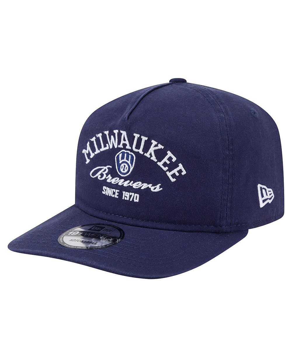 Мужская кепка New Era Navy Milwaukee Brewers Stacked 19TWENTY
