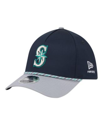 Мужская кепка New Era Seattle Mariners M-Crown A-Frame 39THIRTY Flex, темно-синяя, серая