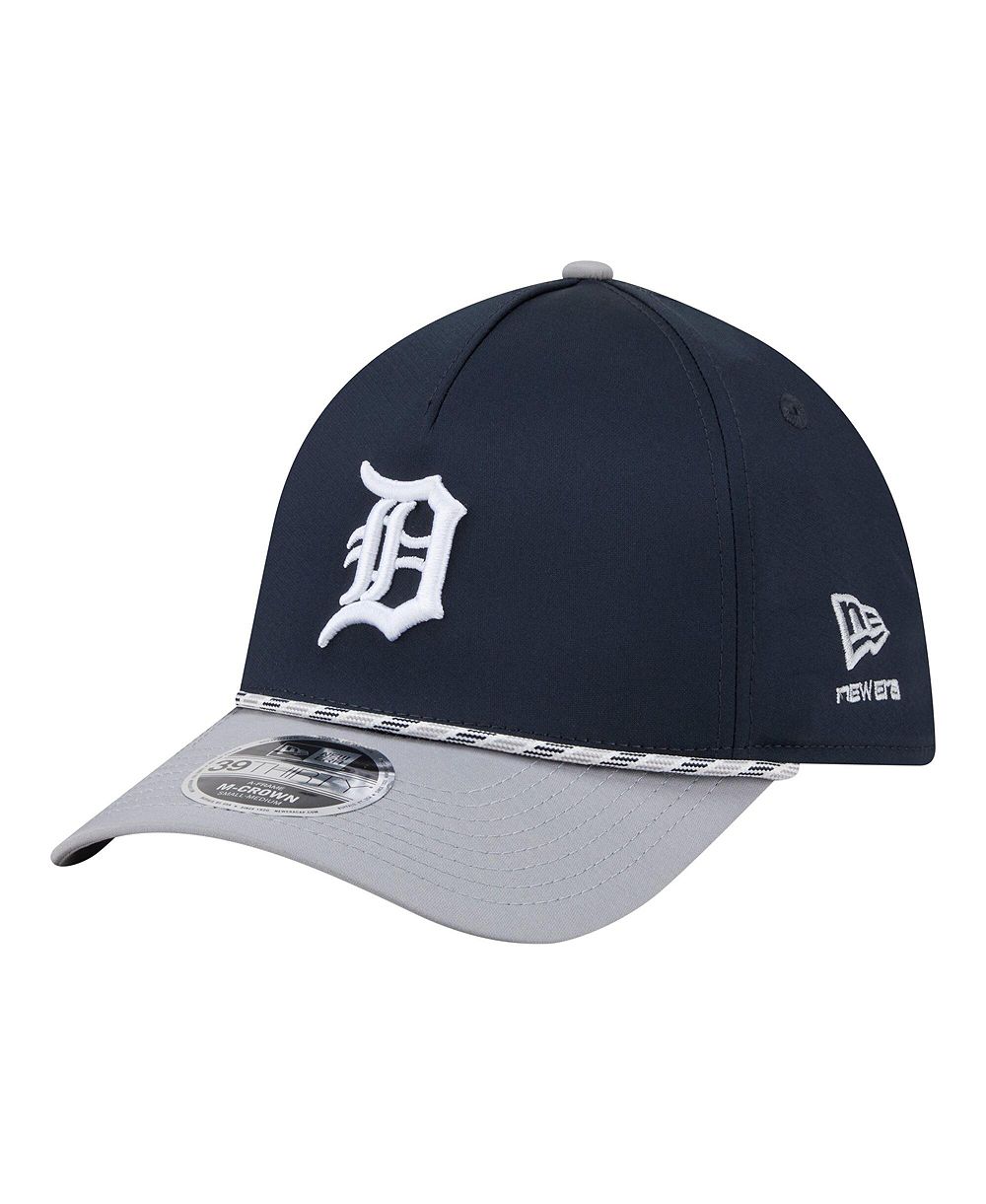 Мужская кепка New Era Navy/Gray Detroit Tigers Rope M-Crown A-Frame 39THIRTY Flex