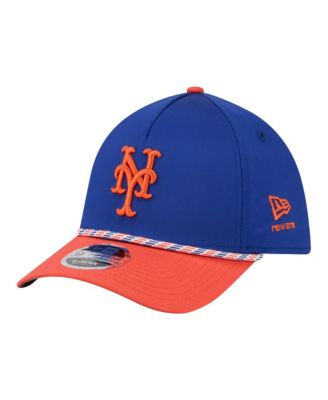 Мужская кепка New Era Royal, Orange New York Mets Rope M-Crown A-Frame 39THIRTY Flex Hat