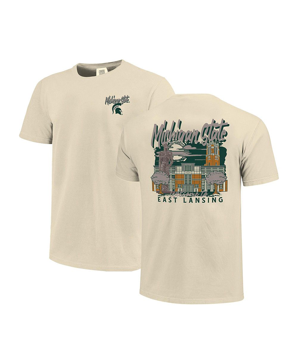 Мужская футболка Image One Michigan State Spartans Comfort Colors Hand-Drawn Campus Stack