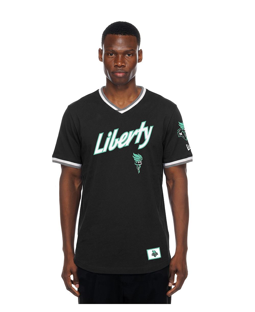 New Era Men's and Women's Black New York Liberty Sport Classics Capsule V-Neck Fashion Jersey