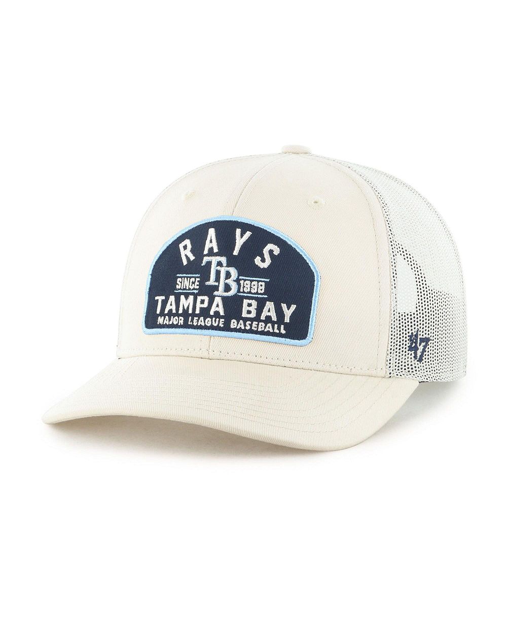 Мужская кепка '47 Brand Cream Tampa Bay Rays Leland Adjustable Trucker Hat