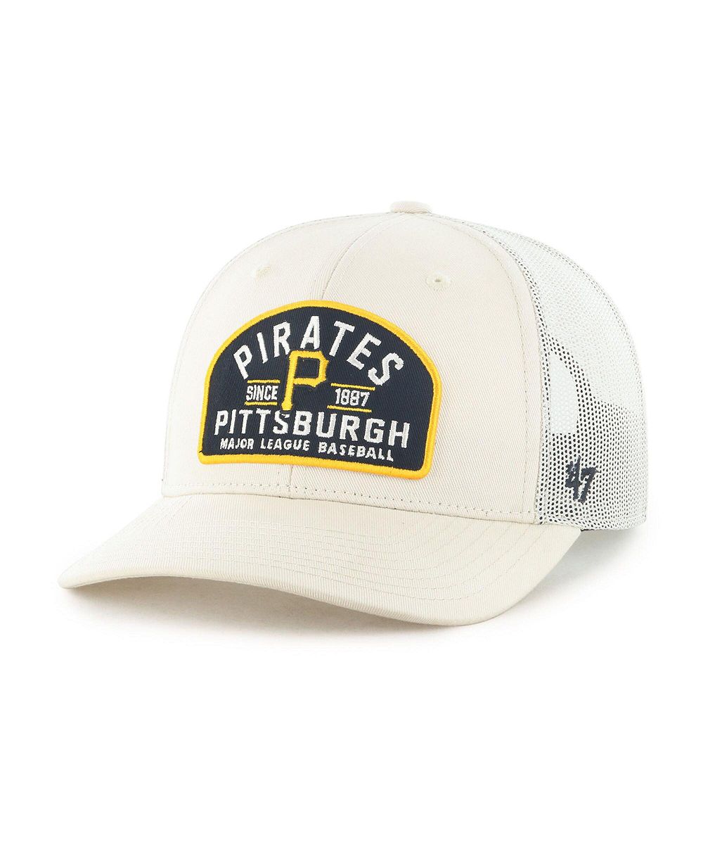 Мужская бежевая кепка '47 Brand Pittsburgh Pirates Leland Adjustable Trucker Hat