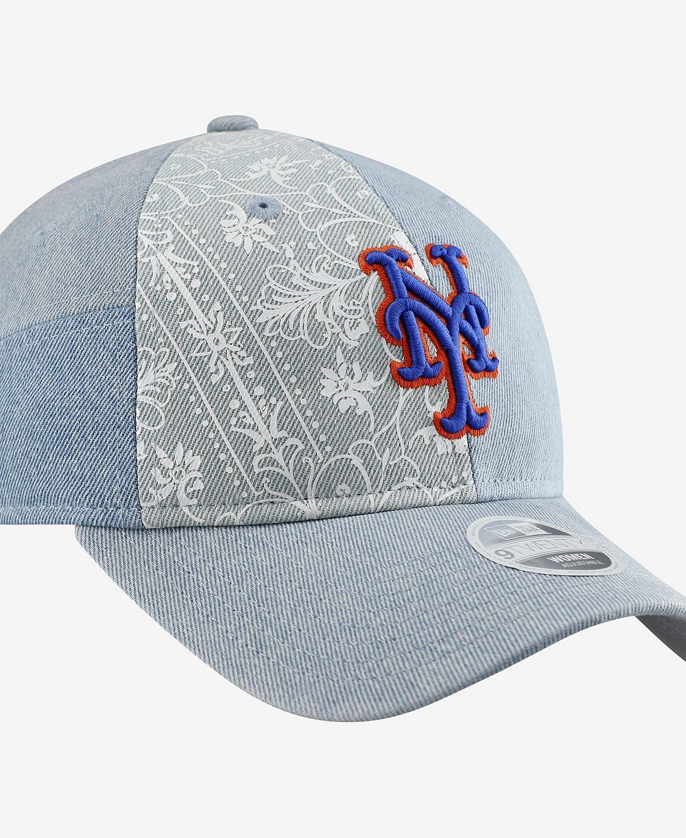 New Era Женская кепка 9TWENTY с джинсовым пэчворком New York Mets, регулируемая