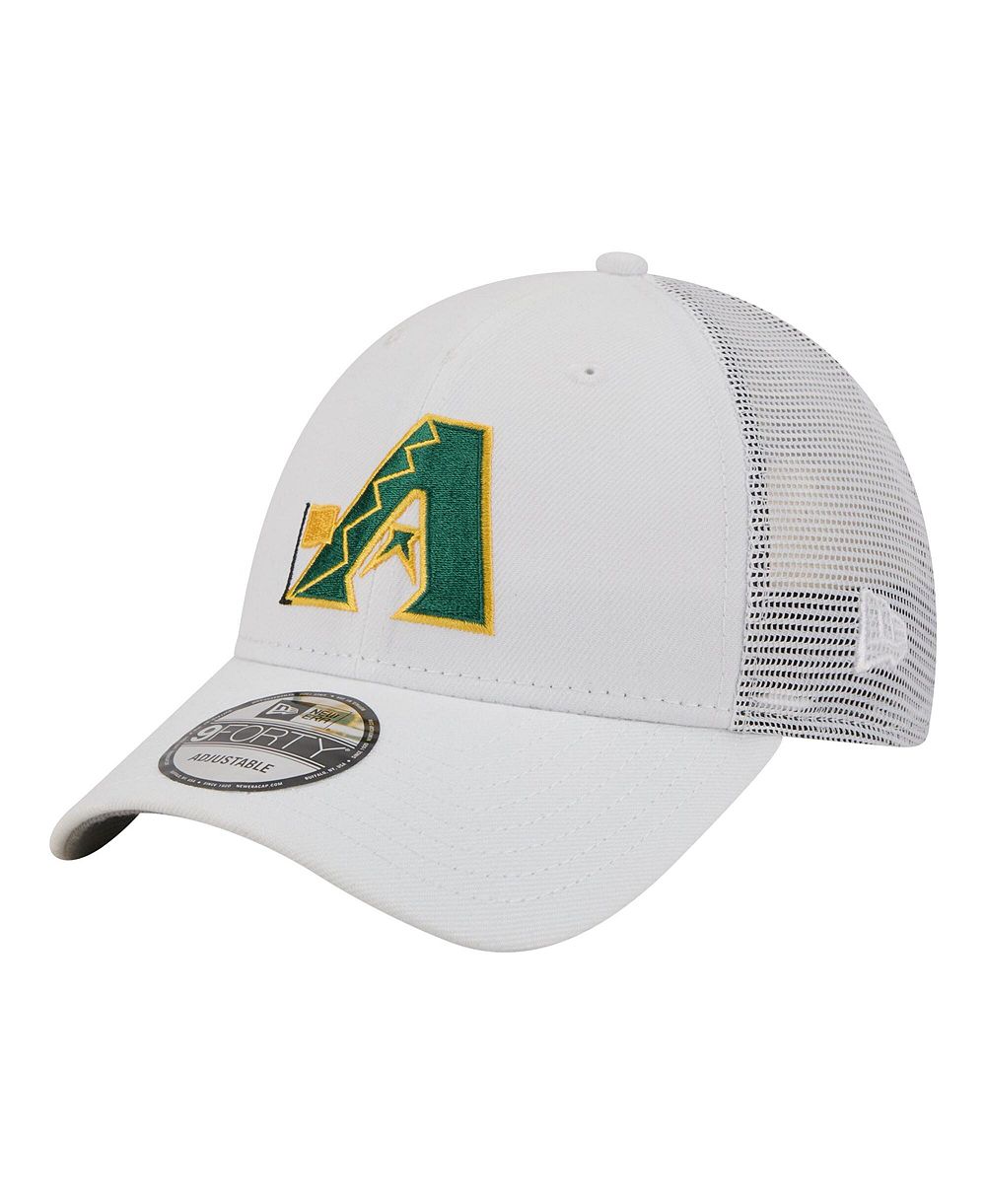 New Era Men's White Arizona Diamondbacks Flag 9FORTY Trucker Adjustable Hat