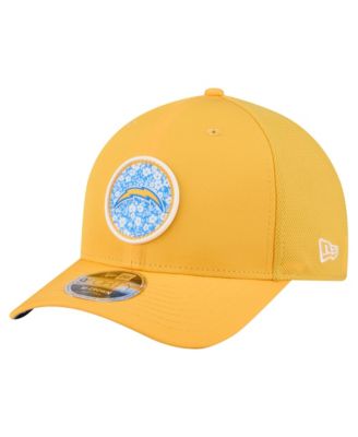 Мужская кепка New Era Gold Los Angeles Chargers Floral 9FORTY M-Crown Trucker Adjustable
