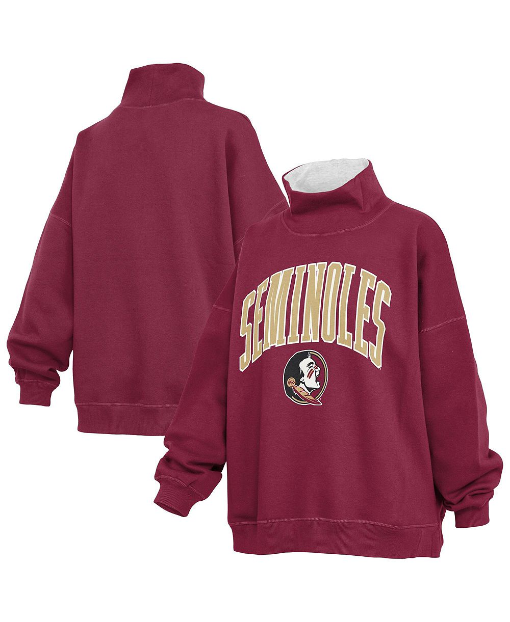 Женский свитшот Pressbox Florida State Seminoles Oversized Mock Neck