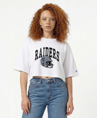 Женская укороченная футболка Champion Las Vegas Raiders Boyfriend Cropped