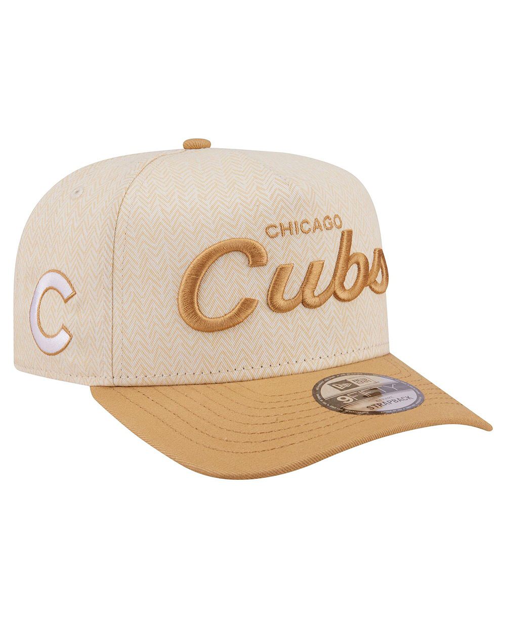 New Era Мужская Cream Chicago Cubs Herringbone 9FIFTY A-Frame Snapback Hat