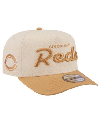 Мужская кепка New Era Cream Cincinnati Reds Herringbone 9FIFTY A-Frame Snapback