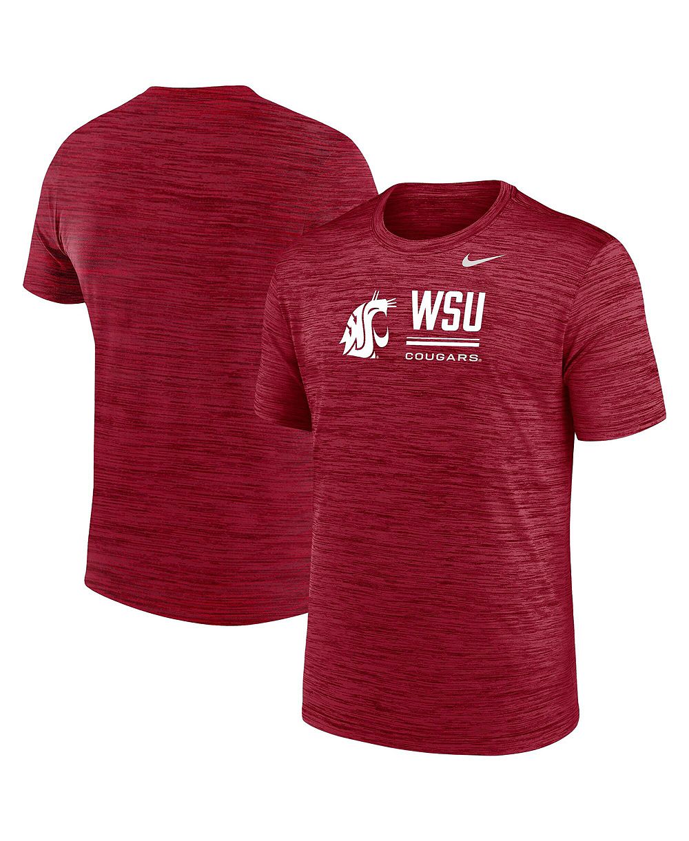 Мужская футболка Nike Washington State Cougars Velocity Dri-FIT, малиновая