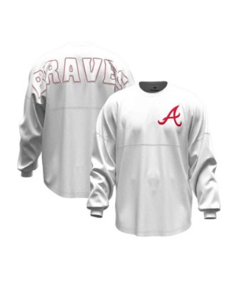 Женская футболка Fanatics Atlanta Braves Baseball Stitch Spirit