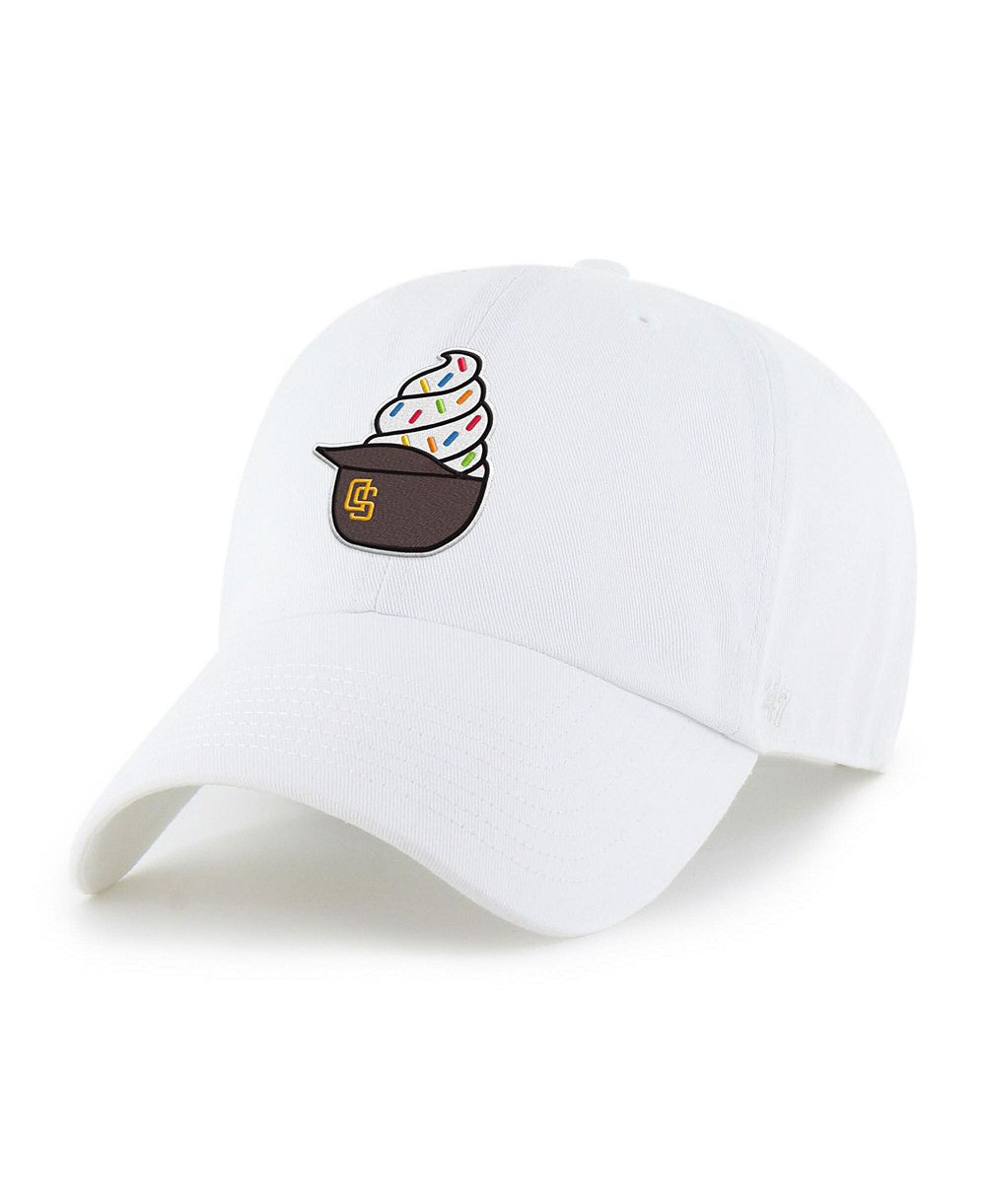 Регулируемая кепка '47 Brand Preschool White San Diego Padres Ice Cream Helmet Clean Up