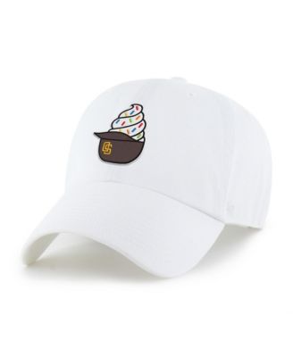 Регулируемая кепка '47 Brand Preschool White San Diego Padres Ice Cream Helmet Clean Up