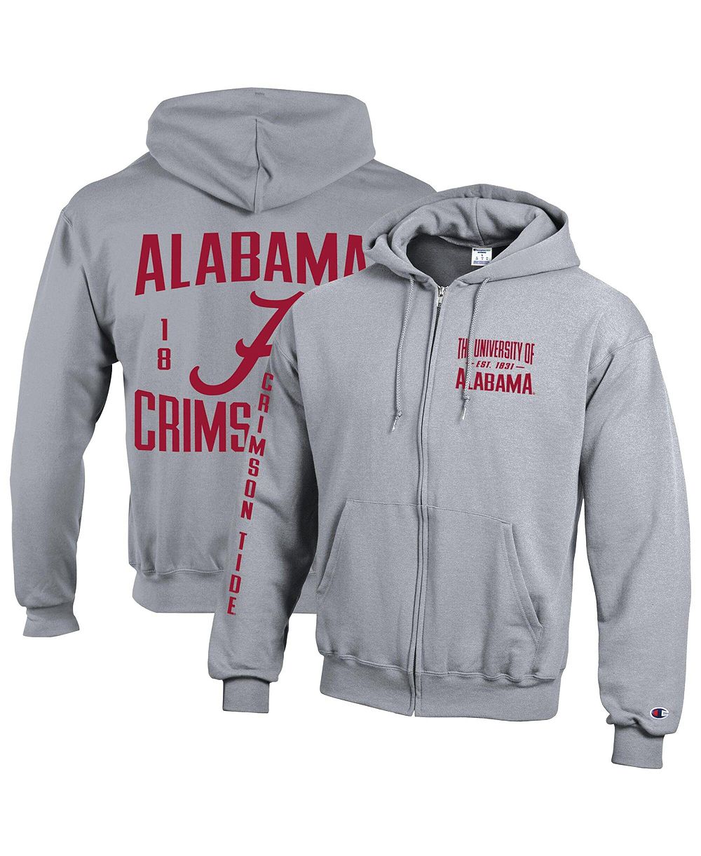 Мужское флисовое худи Champion Alabama Crimson Tide Varsity Gray