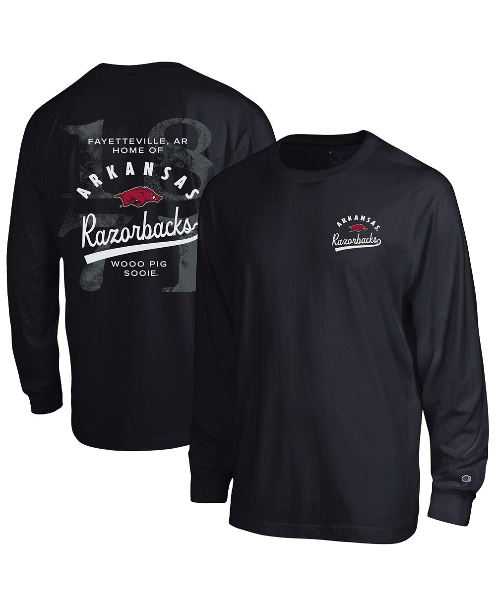 Мужская футболка Champion Arkansas Razorbacks Laminated All-Star с длинным рукавом в цвете Black
