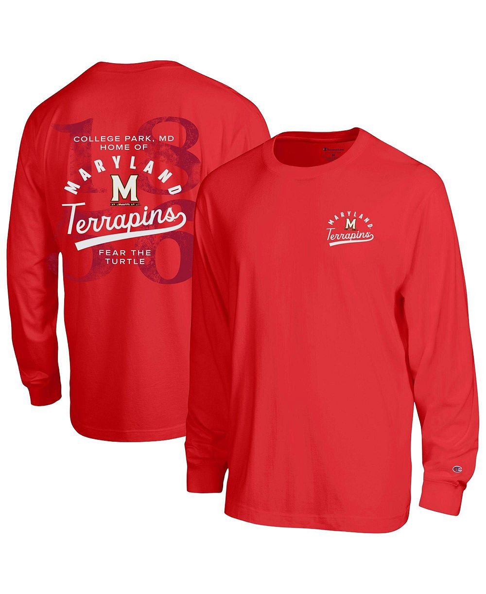 Мужская футболка Champion Red Maryland Terrapins Laminated All-Star Long Sleeve