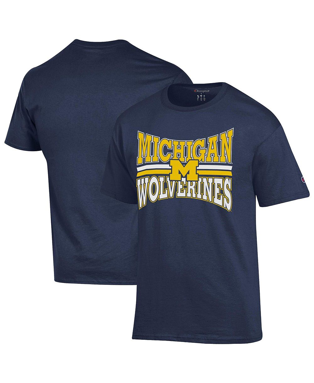 Мужская футболка Champion Navy Michigan Wolverines Team Zoom