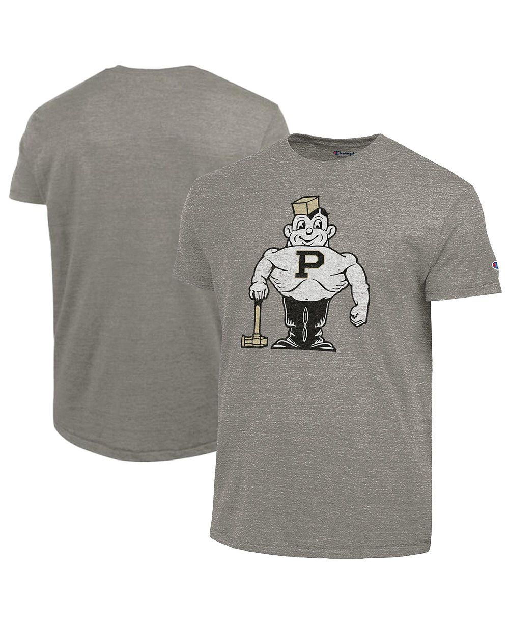 Мужская футболка Champion Heather Gray Purdue Boilermakers Triumph Tri-Blend