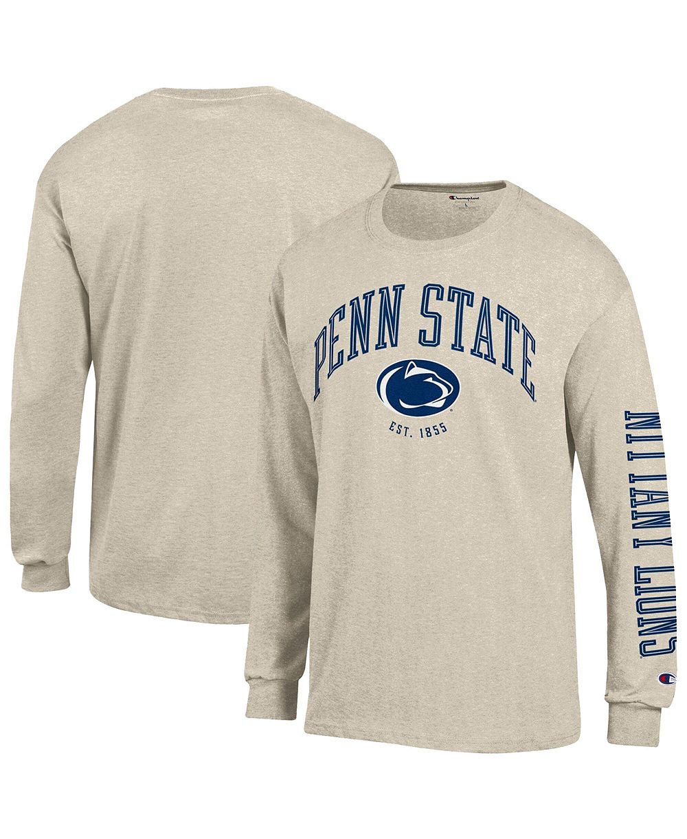 Champion Мужская футболка Penn State Nittany Lions Long-Sleeve, цвет Heather Oatmeal