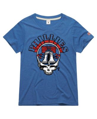Homage Women's Philadelphia Phillies Grateful Dead Tri-Blend T-Shirt