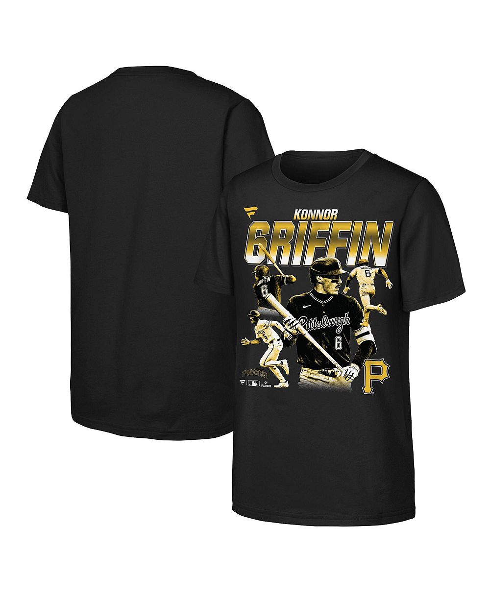 Футболка Fanatics Konnor Griffin Black Pittsburgh Pirates Multi-Pic Name & Number для мальчиков и девочек
