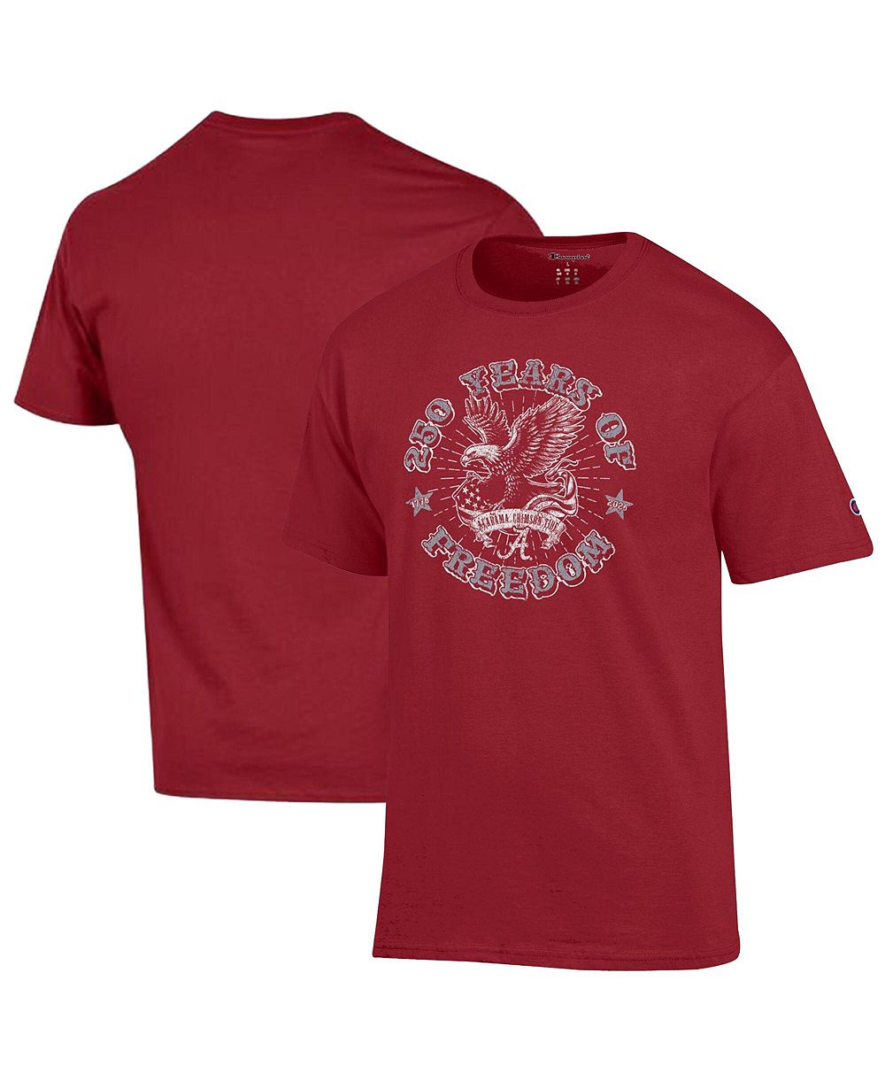 Champion Men's Crimson Alabama Crimson Tide Americana 250 Years of Freedom Tonal T-Shirt