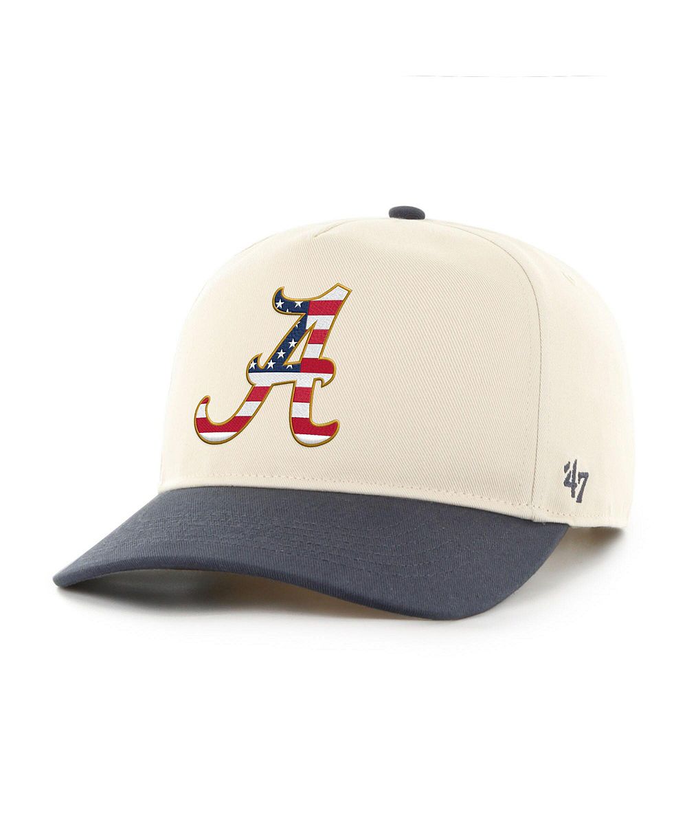 '47 Brand Men's Natural/Navy Alabama Crimson Tide Americana Flag Hitch Adjustable Hat