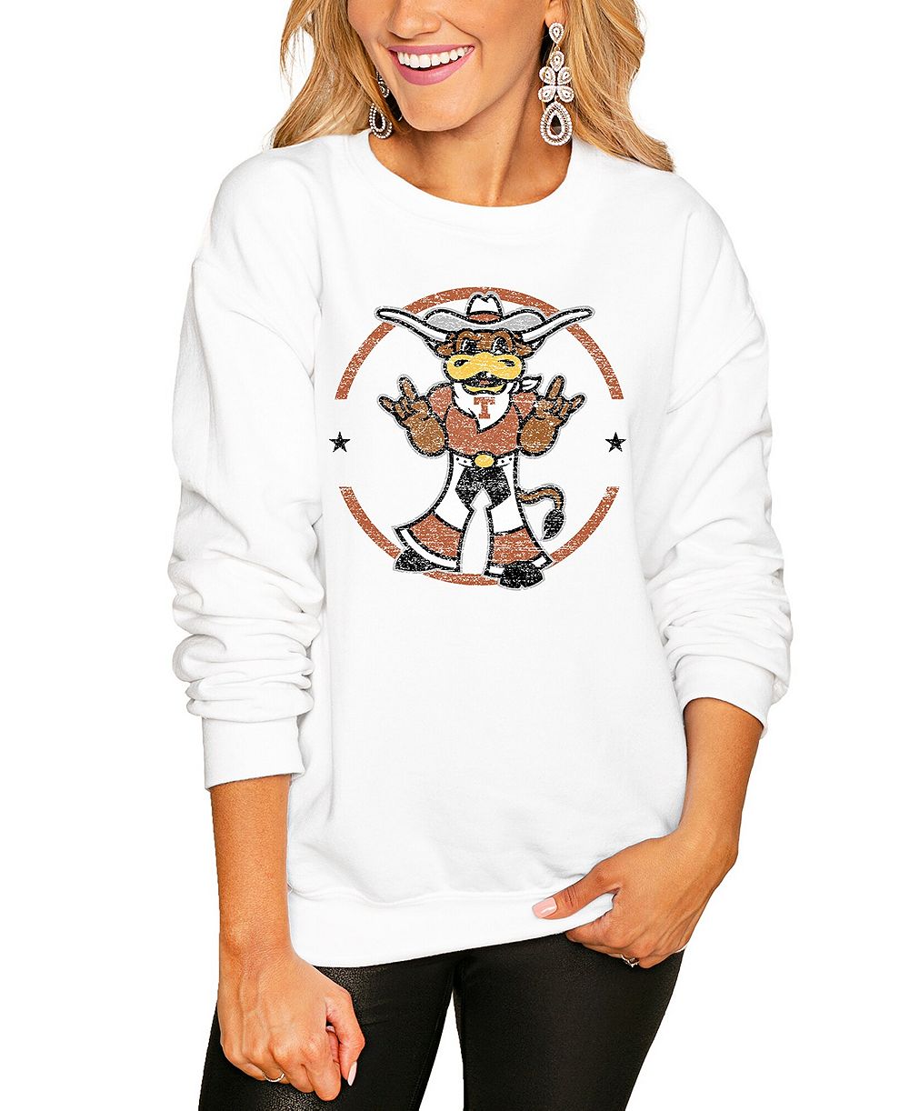Свитшот Gameday Couture Women's White Texas Longhorns End Zone Oversized