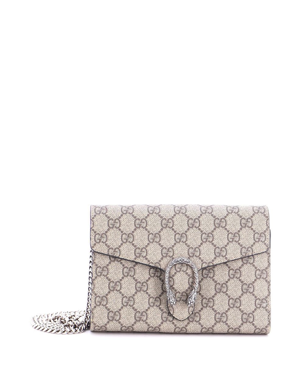 Pre-Owned Gucci Small Dionysus Chain Wallet GG Coated Canvas