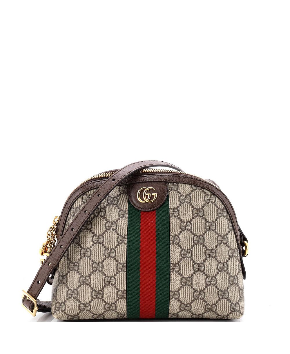 Б/у сумка Gucci Small Ophidia Dome через плечо из ткани GG coated canvas