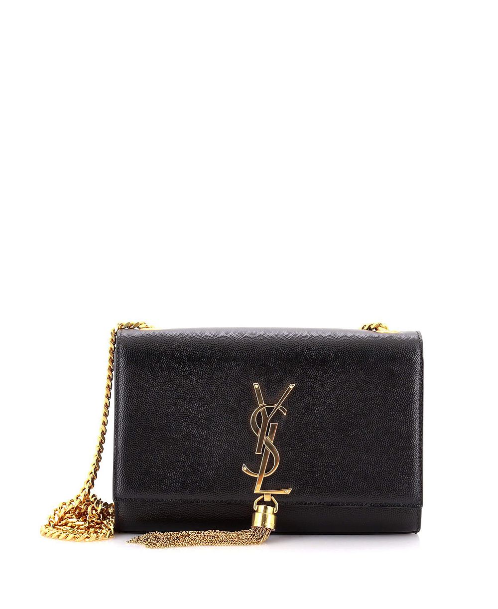 Сумка Saint Laurent Small Classic Monogram Tassel Crossbody из зернистой кожи, б/у