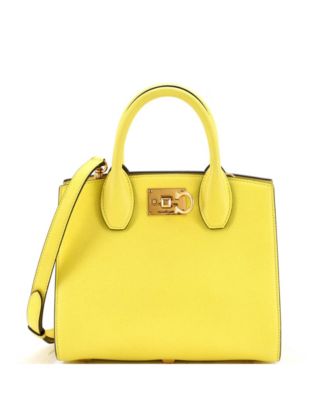 Маленькая кожаная сумка Salvatore Ferragamo Small Studio Top Handle Box Bag, б/у