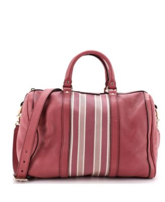 Pre-Owned Gucci сумка Boston среднего размера из винтажной кожи с веб-лентой