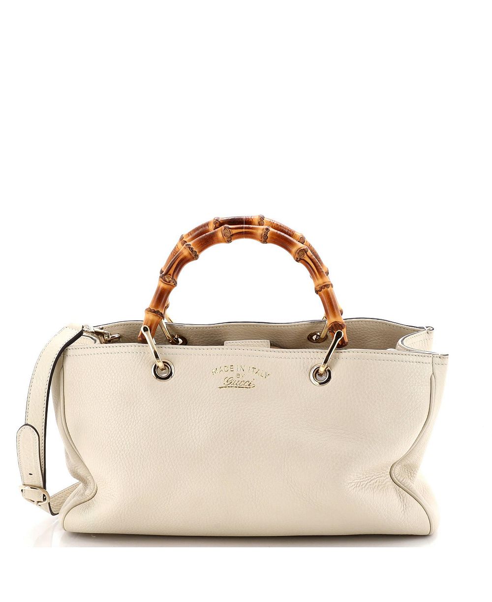 Сумка-шоппер Gucci Medium Bamboo Shopper Leather, б/у