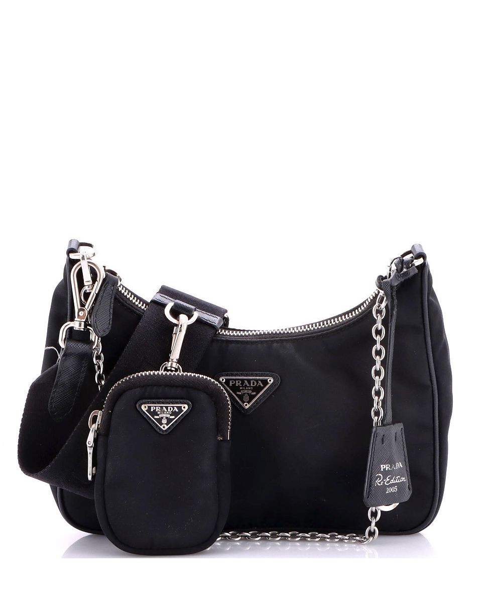 Pre-Owned Prada маленькая сумка через плечо Re-Edition 2005 из ткани Tessuto