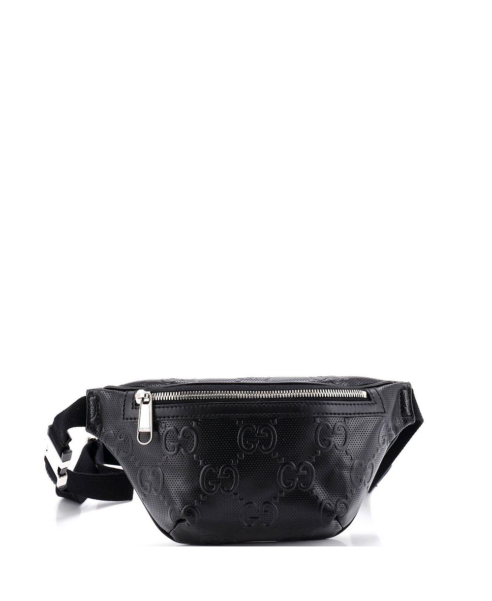 Pre-Owned Gucci Small Belt Bag GG Embossed Perforated Leather
